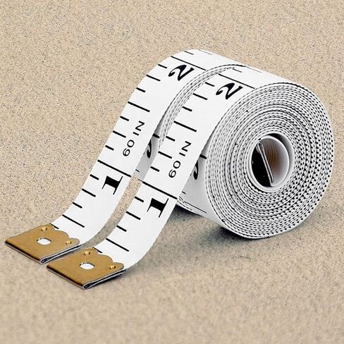 2 Pack 60-inch/150-cm Double Scale Rule, Tape Measure Soft Ruler Measuring for Weight Loss Medical Body Measurement Sewing Tailor Craft Ruler(White+Pink) in Saudi Arabia