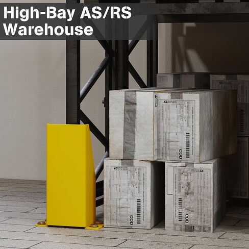 Nisorpa Pallet Rack Post Protectors, 12" Pallet Racking Guards with Hardware U Shape Safety Yellow Pallet Edge Protectors Set of 2 in Saudi Arabia