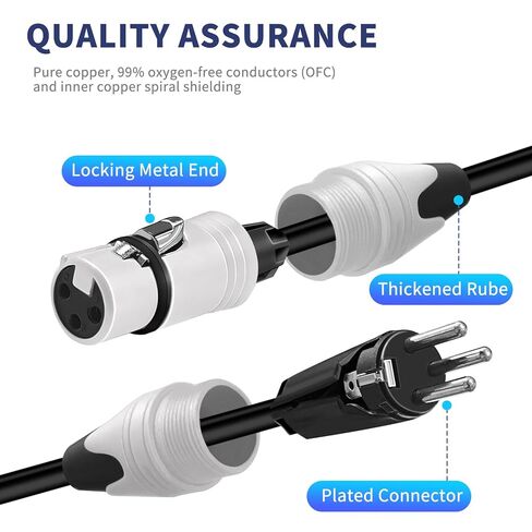 كابلات XLR 3 أقدام 2 حزمة XLR كابل ميكروفون ذكر إلى أنثى كابل مكبر صوت XLR متوازن 3 دبابيس in Saudi Arabia