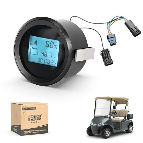 10L0L Golf Cart Battery Monitor Meter for EZGO RXV 2008-2018 Electric, LED Battery Capacity and Voltage Indicator Meter Only Fit Lead-Acid Batterys Level Indicator Monitor Gauge, OEM# 612314 in Saudi Arabia
