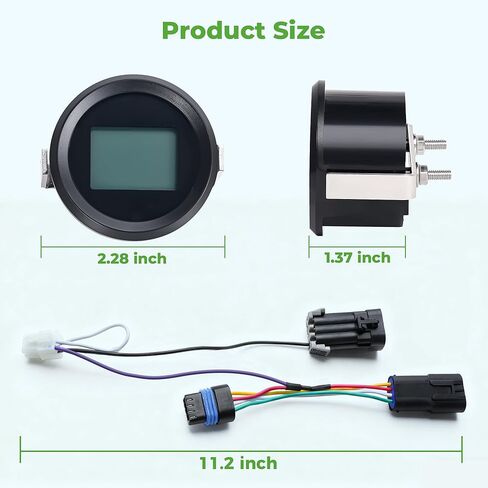 10L0L Golf Cart Battery Monitor Meter for EZGO RXV 2008-2018 Electric, LED Battery Capacity and Voltage Indicator Meter Only Fit Lead-Acid Batterys Level Indicator Monitor Gauge, OEM# 612314 in Saudi Arabia