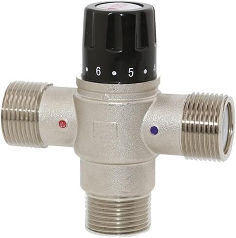 1PCS Brass 1" DN25 Solar Water Heater Thermostatic Valve Automatic Anti-scalding Thermostatic Water Mixing Valve in Kuwait