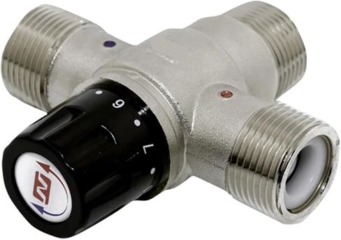 1PCS Brass 1" DN25 Solar Water Heater Thermostatic Valve Automatic Anti-scalding Thermostatic Water Mixing Valve in Kuwait