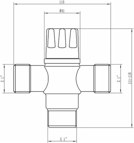 1PCS Brass 1" DN25 Solar Water Heater Thermostatic Valve Automatic Anti-scalding Thermostatic Water Mixing Valve in Kuwait