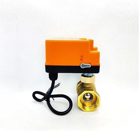 1PCS 1/2" Brass Ball Valve Three-Wire Two-Control Two-Way Actuator with Manual Switch 220V 24V 12V(AC220V) in Kuwait