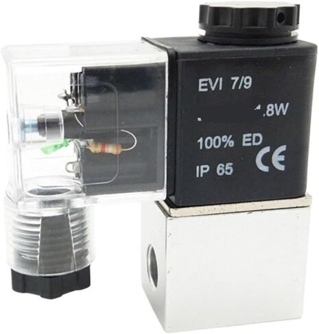 1PCS 2V025 1/8 1/4 2-Way 2-Position Normally Closed Valve Pneumatic Solenoid Valve air Compressor Solenoid Valve(06 G1-8 Type 1,DC24V) in Kuwait