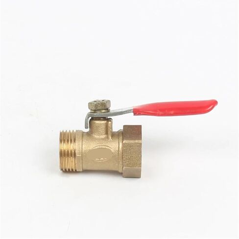 1PCS 1/8" 1/4'' 3/8'' 1/2'' Female/Male Threaded Ball Valve Brass Fitting Connector Copper Fitting Coupler Adapter Brass Ball Valve(3/8") in Kuwait