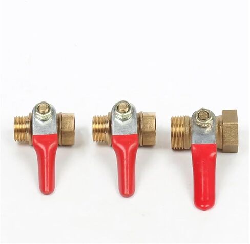 1PCS 1/8" 1/4'' 3/8'' 1/2'' Female/Male Threaded Ball Valve Brass Fitting Connector Copper Fitting Coupler Adapter Brass Ball Valve(3/8") in Kuwait
