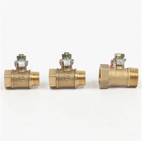 1PCS 1/8" 1/4'' 3/8'' 1/2'' Female/Male Threaded Ball Valve Brass Fitting Connector Copper Fitting Coupler Adapter Brass Ball Valve(3/8") in Kuwait