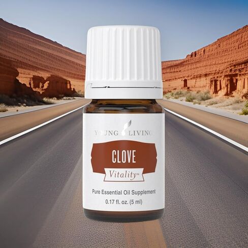 Clove Vitality 5ml by Young Living - Antioxidant and Immune System Support - Warm and Spicy Flavor, Tea Flavoring, Baked Goods Flavor - Culinary Essential Oil for Recipes in Saudi Arabia