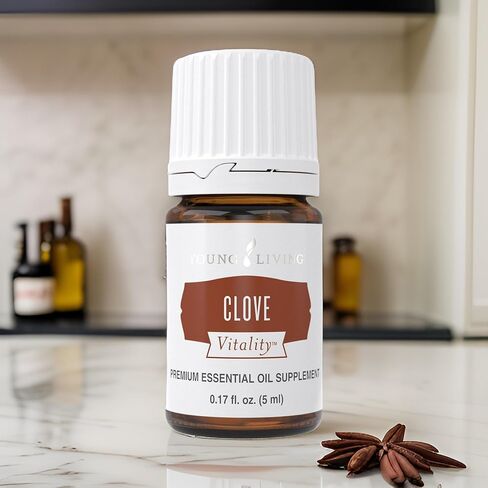Clove Vitality 5ml by Young Living - Antioxidant and Immune System Support - Warm and Spicy Flavor, Tea Flavoring, Baked Goods Flavor - Culinary Essential Oil for Recipes in Saudi Arabia