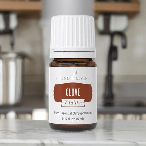 Clove Vitality 5ml by Young Living - Antioxidant and Immune System Support - Warm and Spicy Flavor, Tea Flavoring, Baked Goods Flavor - Culinary Essential Oil for Recipes in Saudi Arabia