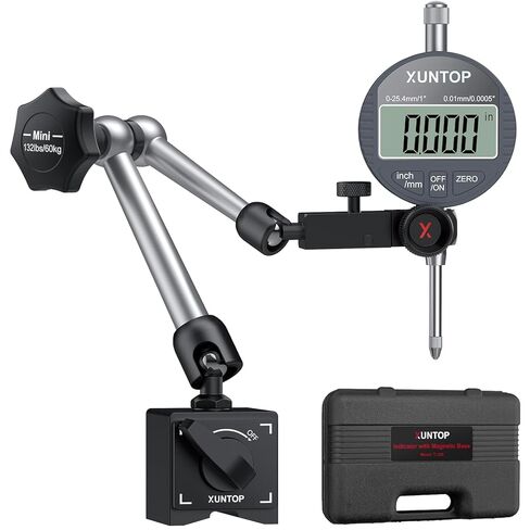 مؤشر الطلب الرقمي 1INCH/0.0005 بوصة مع قاعدة مغناطيسية 132 رطل/60 كيلوجرام ، شاشة LCD بوصة/مترية ، مؤشر إلكتروني ، مقياس اختبار الطلب للمخرطة ، الطابعة ثلاثية الأبعاد ، CNC ، Indusrial in Kuwait