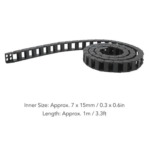 Cable Drag Chain, Nylon Heat Flame Nested Drag Chain, Black Cable Wire Carrier Drag Chain for CNC in Saudi Arabia