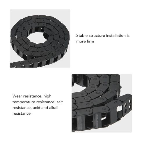 Cable Drag Chain, Nylon Heat Flame Nested Drag Chain, Black Cable Wire Carrier Drag Chain for CNC in Saudi Arabia
