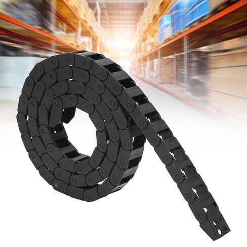Cable Drag Chain, Nylon Heat Flame Nested Drag Chain, Black Cable Wire Carrier Drag Chain for CNC in Saudi Arabia