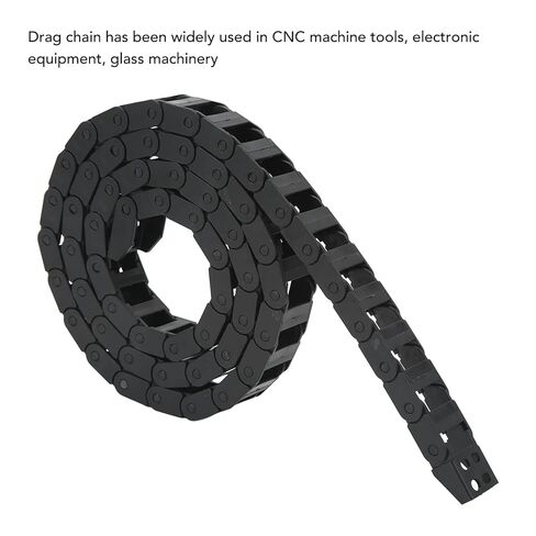 Cable Drag Chain, Nylon Heat Flame Nested Drag Chain, Black Cable Wire Carrier Drag Chain for CNC in Saudi Arabia