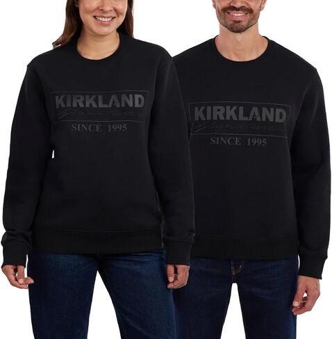 شعار KIRKLAND Signature للجنسين برقبة دائرية، أسود، مقاس X-Large للرجال (XL)/مقاس XX-Large للسيدات (XXL) in Saudi Arabia