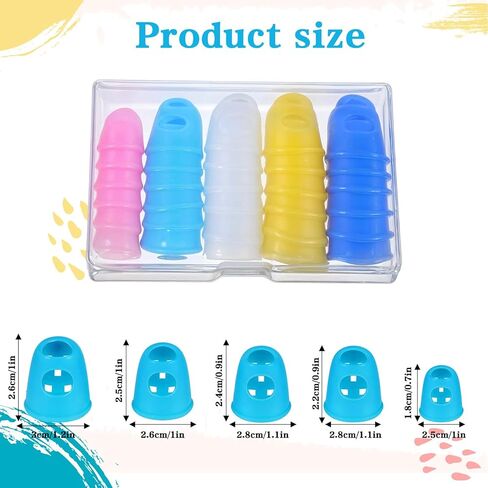 Guitar Finger Protectors, 30-Pack Silicone Fingertip Covers with Storage Case For Guitar Ukulele Banjo, Breathable Flexible Non-Slip Practice Sleeves In Mixed Colors in Kuwait