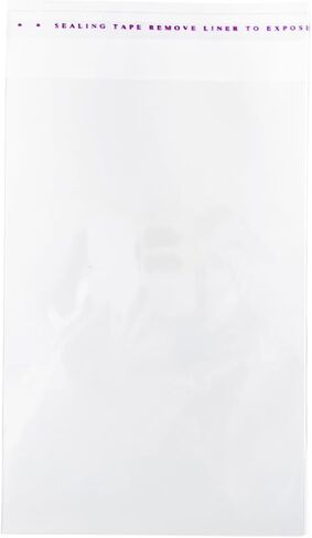 Self Sealing Cellophane Bags 200Pcs-Self-Adhesive OPP Bags - Clear, Resealable Packaging for Versatile Use-Clothes，Toys，Products，Candy,Gift,Storage (5½ x 10") in Saudi Arabia