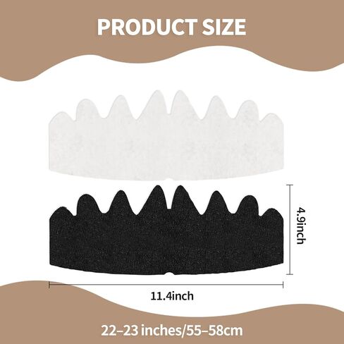 10 PCS Baseball Caps Inserts, Flexible Washable Reusable Hat Sweat Liner, Hat Liners Sweat Protection, Hat Shaper Insert, Hat Stiffener, Baseball Cap Sweat Liner (Black & White) in Saudi Arabia