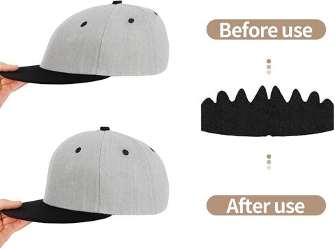 10 PCS Baseball Caps Inserts, Flexible Washable Reusable Hat Sweat Liner, Hat Liners Sweat Protection, Hat Shaper Insert, Hat Stiffener, Baseball Cap Sweat Liner (Black & White) in Saudi Arabia