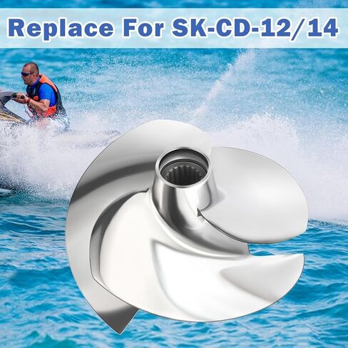 مجموعة مكره جت سكي تناسب Solas SK-CD-12/14 لـ Sea-Doo Spark 900 ACE، Spark 900 HO ACE، Spark TRIXX 2014-مكره جديد 140 مم مع أداة إزالة المكره وصندوق المكره in Kuwait