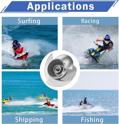 مجموعة مكره جت سكي تناسب Solas SK-CD-12/14 لـ Sea-Doo Spark 900 ACE، Spark 900 HO ACE، Spark TRIXX 2014-مكره جديد 140 مم مع أداة إزالة المكره وصندوق المكره in Kuwait