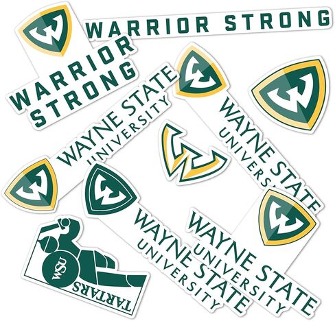 ملصق جامعة ولاية صبار الصحراء واين ستيت WSU Warriors شارات الفينيل زجاجة مياه للكمبيوتر المحمول وقصاصات السيارة T2 (النوع 2) in Saudi Arabia