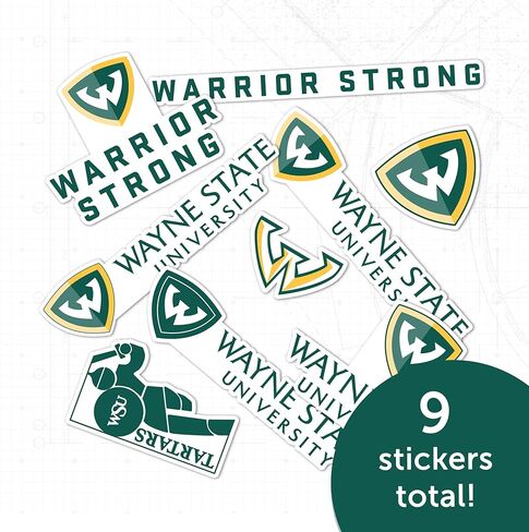 ملصق جامعة ولاية صبار الصحراء واين ستيت WSU Warriors شارات الفينيل زجاجة مياه للكمبيوتر المحمول وقصاصات السيارة T2 (النوع 2) in Saudi Arabia