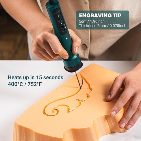 WINONS Hot Wire Foam Cutter with Temperature Controller and Light Indicator, WFC0008 Styrofoam Cutter with Max. Temp. - 400°C, Polystyrene Cutting Tool for DIY Projects (Kit of 10) in Saudi Arabia