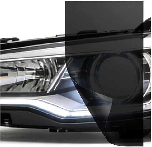59.05 * 11.81 Inch Car Headlight Tint Film,Self-Adhesive Car Tail Light Tint for Headlight/Taillight Protection,Multi-Purpose Cuttable Cars Headlights Film Cars Accessories (Light Black) in Saudi Arabia