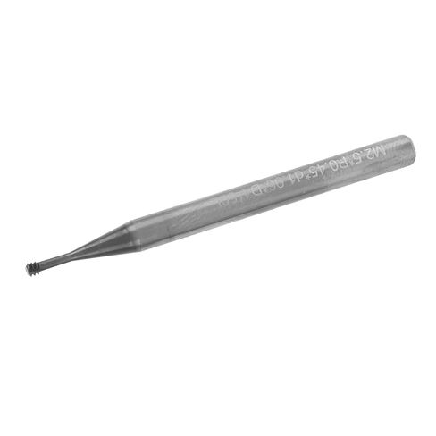 آلة قطع طحن فولاذ التنغستن، 3 أسنان 60 درجة لقمة نحت الخيط، أداة قطع دقيقة باستخدام الحاسب الآلي، مواصفات M2.5x0.45xD4x50 للمواد التي يصعب قطعها in Kuwait