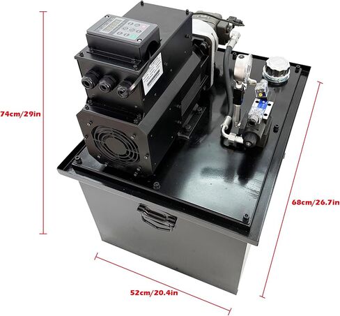 INTSUPERMAI محرك مؤازر هيدروليكي كهربائي نموذج محطة هيدروليكية - مضخة مكبس متغيرة الإزاحة 3000 واط لآلات البناء وصمامات مزدوجة 84QT(80L) سعة الخزان 220 فولت ثلاث مراحل in Kuwait