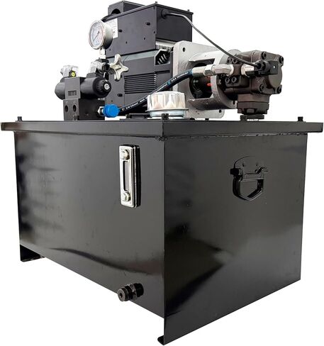 INTSUPERMAI محرك مؤازر هيدروليكي كهربائي نموذج محطة هيدروليكية - مضخة مكبس متغيرة الإزاحة 3000 واط لآلات البناء وصمامات مزدوجة 84QT(80L) سعة الخزان 220 فولت ثلاث مراحل in Kuwait