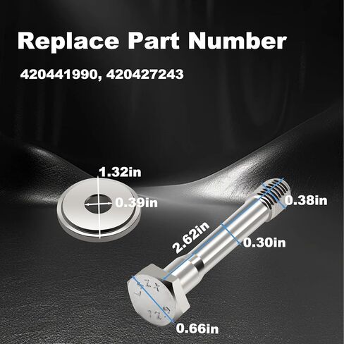 Upgrade Titanium Secondary Bolt & Collared Washer Compatible with Can-Am X3 Models 2017-2024 Defender HD10 2016-2023 Replace# 420441990 in Saudi Arabia