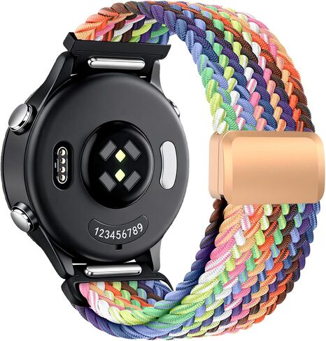 Yeahxing Band for Coros Pace 4/ PACE 3/ Apex 2 Pro/Apex Pro/Apex 46mm, One Click Quick Release Stretchy Nylon Braid Strap with Magnetic Clasp, Breathable & Comfortable in Kuwait