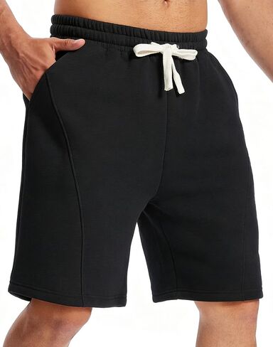 360GSM الرجال الوزن الثقيل القطن عرق السراويل الفضفاضة الصوف Sweatpants رجالي صالة SweatShorts تجريب مع جيوب in Kuwait