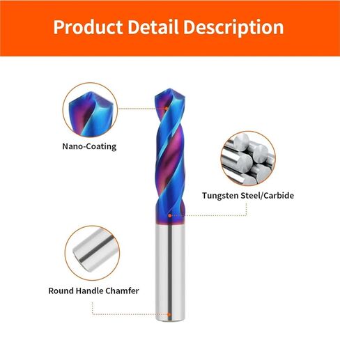 Carbide Drill Bit Metal Bits Tungsten Steel Drills for Metalworking CNC Lathe Stainless Drilling Tools 1.0-20.0mm 1Pcs(1.8mm) in Saudi Arabia