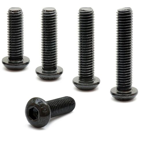 MonsterBolts - 1/4"-20 x 1/4" براغي غطاء مقبس رأس الزر، ASME B18.3، سبائك الصلب، أكسيد أسود، 10 عبوات in Saudi Arabia