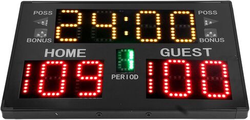 WALFRONT Basketball Electronic Scoreboard, LED Digital Timekeeper, 11 Digit Portable Timer for Indoor Sports Events and Training in Saudi Arabia