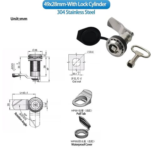 304 Stainless Steel Rotary Lock Industrial Machinery Equipment Cabinet Door Expandable Fastening Angle 1Pcs in Saudi Arabia