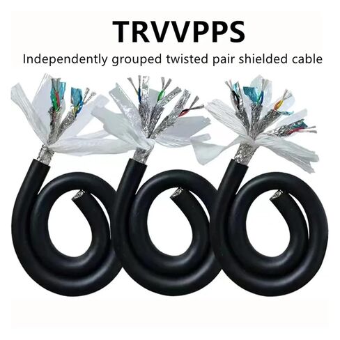Communication Equipment Drag Chain Shielded Cable 2-20cores Double Shielded grouped Individually Shielded Twisted Pair TRVVPPS Anti-Jamming Signal Cable Wire and Cable(16 cores 1 Meters,20 AWG) in Saudi Arabia