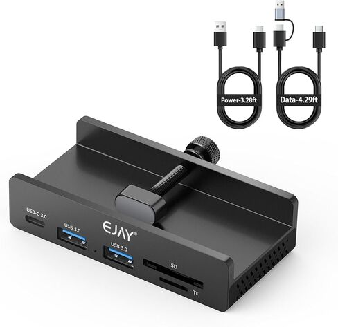 EJAY Clamp USB Hub 5-in-1 USB C Hub 59" Cable for iMac & PC in Kuwait
