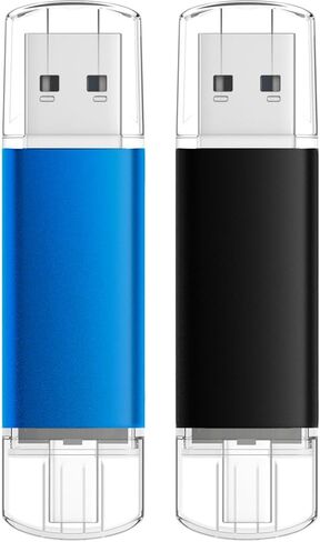 AreTop 32GB USB C Thumb Drive USB 2.0 Dual Flash Drive 32GB USB Drive 2-in-1 Portable Type-C Memory Stick for Android Smartphone, Computers, MacBook, Tablets, PC, 5 Pack in Saudi Arabia