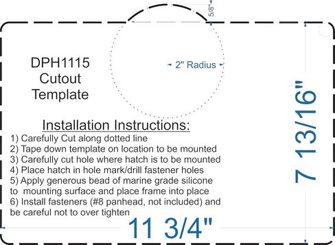 فتحة وصول مخفية من سلسلة DPI Marine مقاس 11 بوصة × 15 بوصة - DPH1115MW (صنع في الولايات المتحدة الأمريكية) (أبيض بحري) in Kuwait