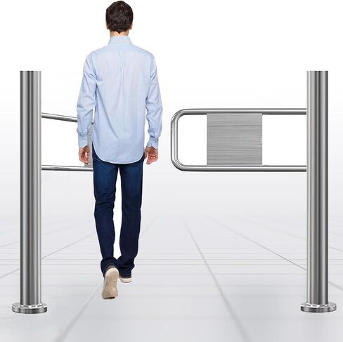 Automatic Swing Gate Access Control System for Schools, Stores & Hospitals - Secure One-Way Entrance, Single/Double Half Waist Door, Enhanced Security Solution (W 60cm/23.6") in Kuwait