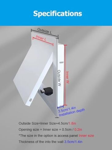 لوحة وصول مقاومة للحريق، باب علية من الألومنيوم من الدرجة التجارية 10x10 و30x30 للمكتب والفندق والحمام - سقف/جدران قابلة للتركيب عالميًا (26x26 سم) in Kuwait