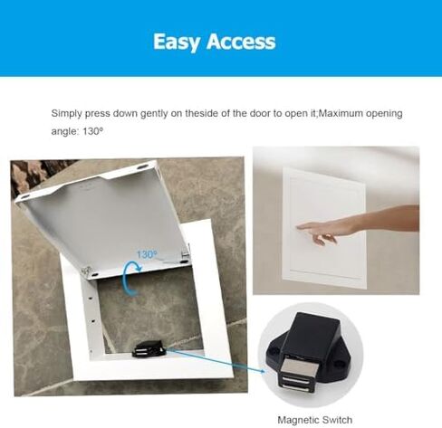 لوحة وصول مقاومة للحريق، باب علية من الألومنيوم من الدرجة التجارية 10x10 و30x30 للمكتب والفندق والحمام - سقف/جدران قابلة للتركيب عالميًا (26x26 سم) in Kuwait