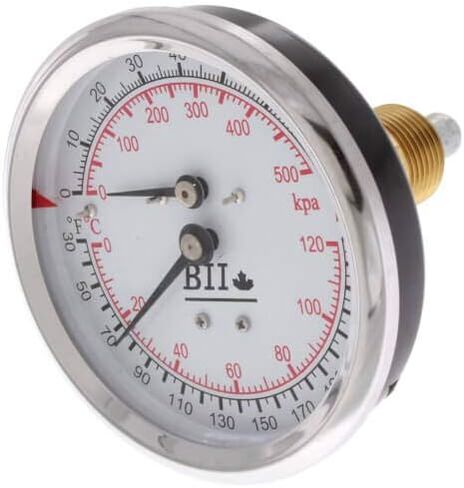 1/2 بوصة NPT، 3 بوصة، مقياس للوجه ودرجة الحرارة والضغط - قصير (Tridicator) in Kuwait